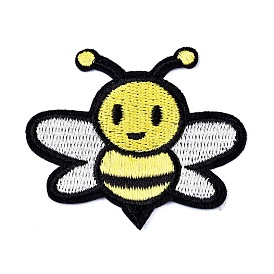 Tissu de broderie informatisé en forme d'abeille mignon sur / coudre sur des patchs, accessoires de costumes, appliques