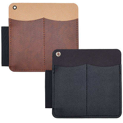 2 шт. 2 цвета искусственной кожи тактический чехол для инструментов EDC, тактическое снаряжение, прямоугольные