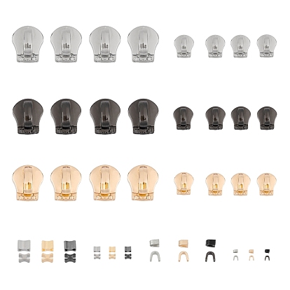 Zinc Alloy Zipper Puller Sets, with Brass Zipper Repair Down Zipper Stopper and Plug, Garment Accessories