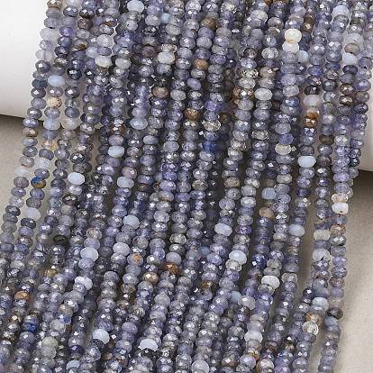 Natural Tanzanite Beads Strands, Rondelle, Faceted