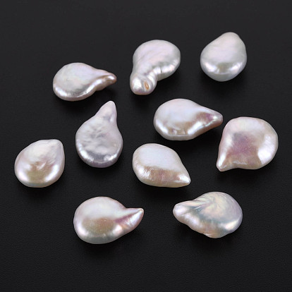Natural Keshi Pearl Beads, Cultured Freshwater Pearl, No Hole/Undrilled, Teardrop