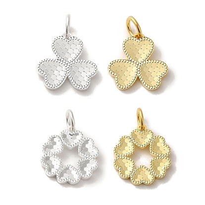 925 подвески в форме сердца из стерлингового серебра/клевера, с прыжковых колец