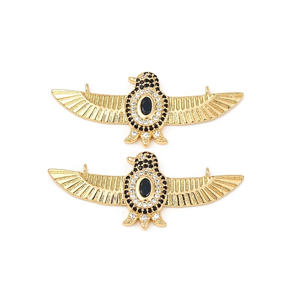 Латунные микро проложить кубического циркония подвески, птица, золотые