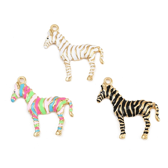 304 нержавеющей стальной эмали подвески, зебра, реальный 18 k позолоченный, ионное покрытие (ip)
