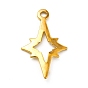 Rack Plating Brass Pendants, Long-Lasting Plated, Star Charm