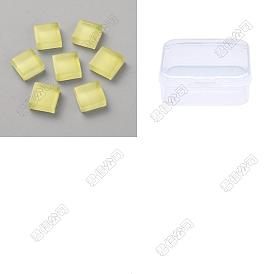 60Pcs Transparent Glass Cabochons, Square