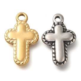 304 Stainless Steel Pendants, Cross Charm