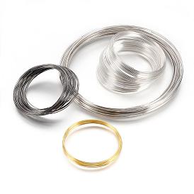 Steel Memory Wire for Necklace Making, Inner Diameter: 115mm, 0.6x1mm, 250 circles/500g