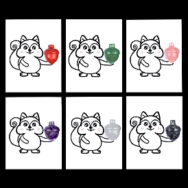 Украшения из натуральных и синтетических драгоценных камней в виде сосновых шишек, с бумажными карточками, фигурка для украшения дома, энергетический камень рейки для исцеления