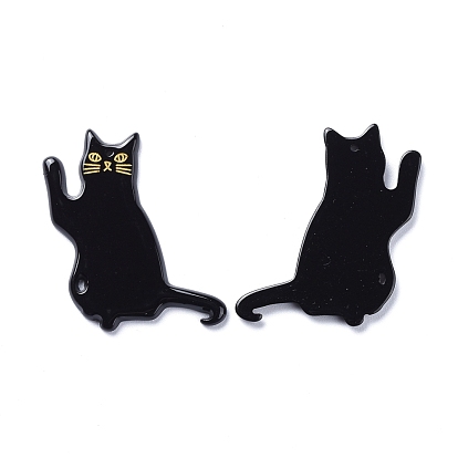 Acrylic Pendants, 3D Printed, Cat Shape
