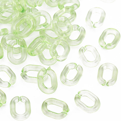 Anillos de acrílico transparente que une, conectores de enlace rápido, para la fabricación de cadenas de joyería, oval