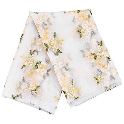 Нейлоновая ткань с цветочным узором и кружевной отделкой, Ткань для шитья декоративной одежды своими руками, аппликация