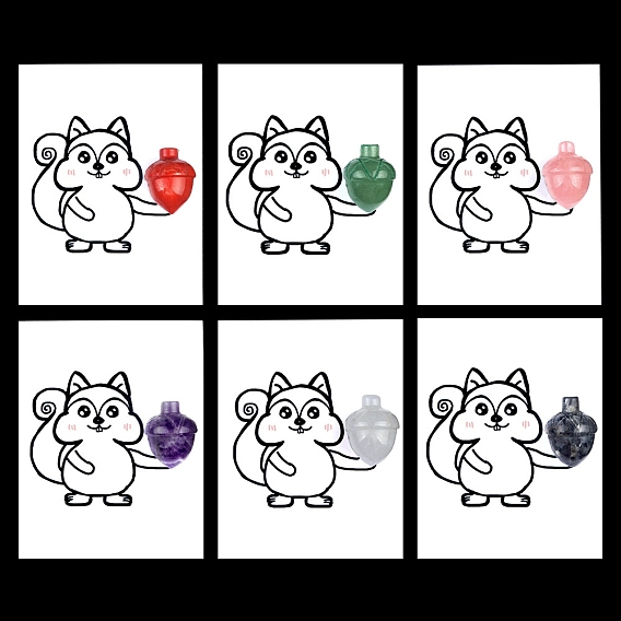 Украшения из натуральных и синтетических драгоценных камней в виде сосновых шишек, с бумажными карточками, фигурка для украшения дома, энергетический камень рейки для исцеления