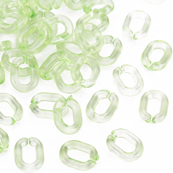 Transparent Acrylic Linking Rings, Quick Link Connectors, For Jewelry Chains Making, Oval