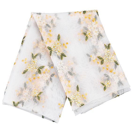 Нейлоновая ткань с цветочным узором и кружевной отделкой, Ткань для шитья декоративной одежды своими руками, аппликация