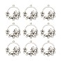 Tibetan Style Alloy Connector Rhinestone Settings, Flower