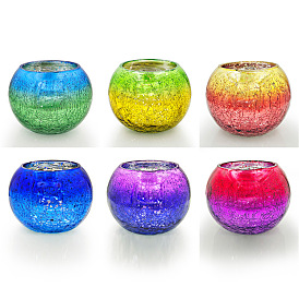 Electroplating Gradient Colorful Candle Glass Candle Holder Glass Crafts
