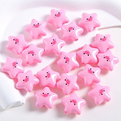 Пластиковые бусины в форме звезды