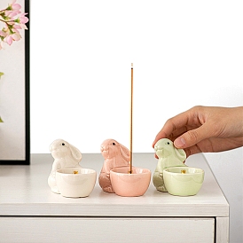 Ceramic Incense Burners, Rabbit Incense Stick Holders, Home Office Teahouse Zen Buddhist Supplies