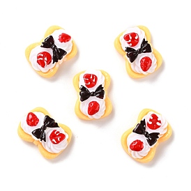 Cabuchones de resina, alimento de imitación, pastel
