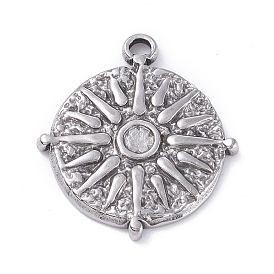 304 настройки подвесных кабошонов из нержавеющей стали, плоские круглые с солнцем