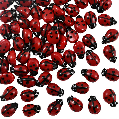 60 нити из бусин лэмпворк ручной работы, коровка