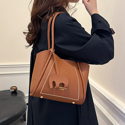 DIY Rectangle Tote Bags Kits, Including PU Leather Bag Materials,