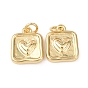 Латунные подвески, сердце прелести, без кадмия и без свинца, стойки покрытие, долговечный, с целью перехода в кольце