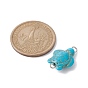 Synthetic Turquoise Dyed Connector Charms, Sea Turtle Links, Mixed Color