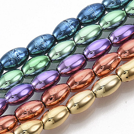Electroplated Non-magnetic Synthetic Hematite Beads Strands, Oval