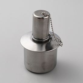Iron Tiki Torch Canister Replacement, Oil Lamp Burner with Fiber Wick