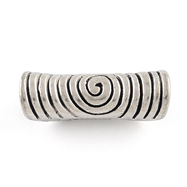 Tibetan Style Alloy Tube Beads, Cadmium Free & Lead Free, 29~30x10x9mm, Hole: 5mm, about 147pcs/1000g