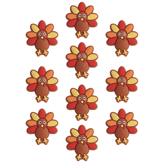 10Pcs Turkey Silicone Beads