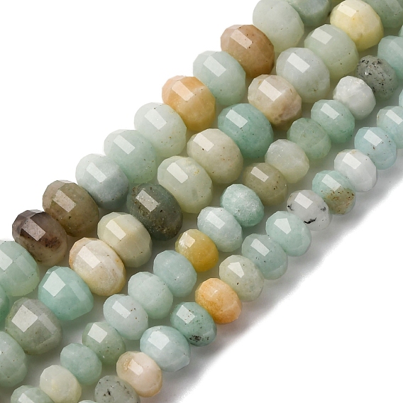 Натуральный цветок амазонитовые бусины пряди, граненые, тыква