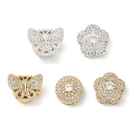 Магнитные застежки из латуни с микропейвом и прозрачным кубическим цирконием