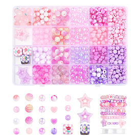 DIY Acrylic Round Beads Stretch Bracelet Making Kits