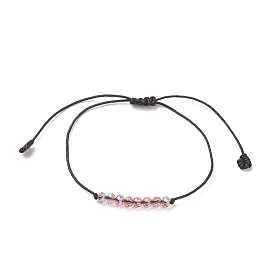 Transparentes Armband aus geflochtenen Glasperlen, verstellbares Armband für Frauen