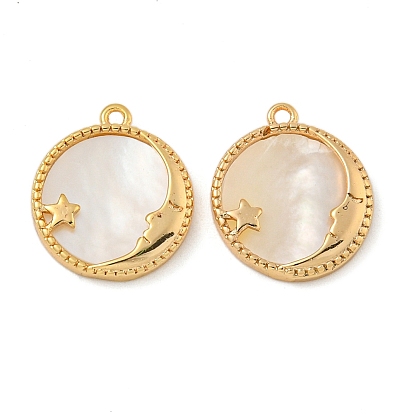Подвески латунный корпус, без кадмия, без никеля и без свинца, круглые с луной