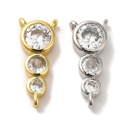 Стойка покрытие латунь паве прозрачный кубический цирконий плоские круглые бусины люстра компоненты ссылки, без кадмия и без свинца