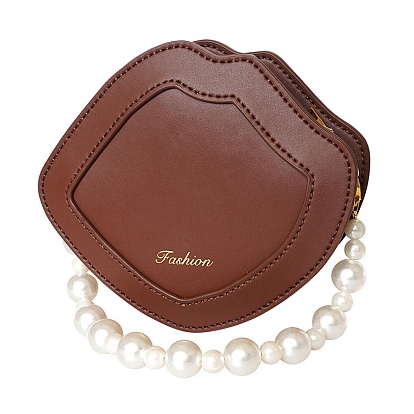 Handmade DIY Pearl Handle Shell Shape Bag Making Kit, Including PU Leather Bag Accessories