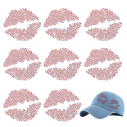 10шт. стразы с блестками, термоклеящиеся (с обратной стороны – термоплавкий клей), аксессуары для костюма, губа