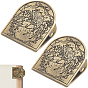 2Pcs Alloy Clips, for Paper Document, School Office Supplies, Arch, Antique Bronze