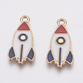 Zinc Alloy Enamel Pendants, Rocket