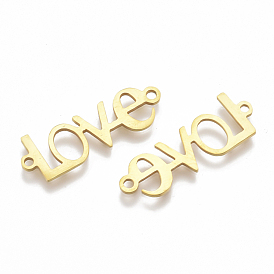 201 Stainless Steel Links Connectors, Laser Cut Links, Word Love