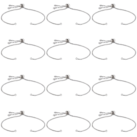 32 piezas de fabricación de pulseras deslizantes de latón ajustables con revestimiento en rack, con circonita, larga duración plateado, sin plomo y el cadmio, apto para encantos de conector