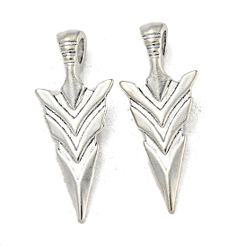 Tibetan Style Alloy Pendants, Cadmium Free & Lead Free, Arrow, 46x19x9mm, Hole: 6mm, about 160pcs/1000g