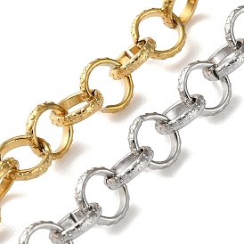 304 текстурированные цепочки Figaro из нержавеющей стали, несварные, ионное покрытие (ip)