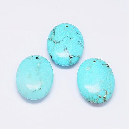 Colgantes naturales howlite, oval, teñido y climatizada