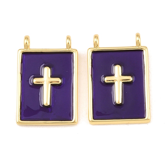 Латунь эмаль подвески, прямоугольник с поперечными прелести