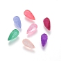 K9 Glass Rhinestone Cabochons, Pointed Back, Faceted, Teardrop